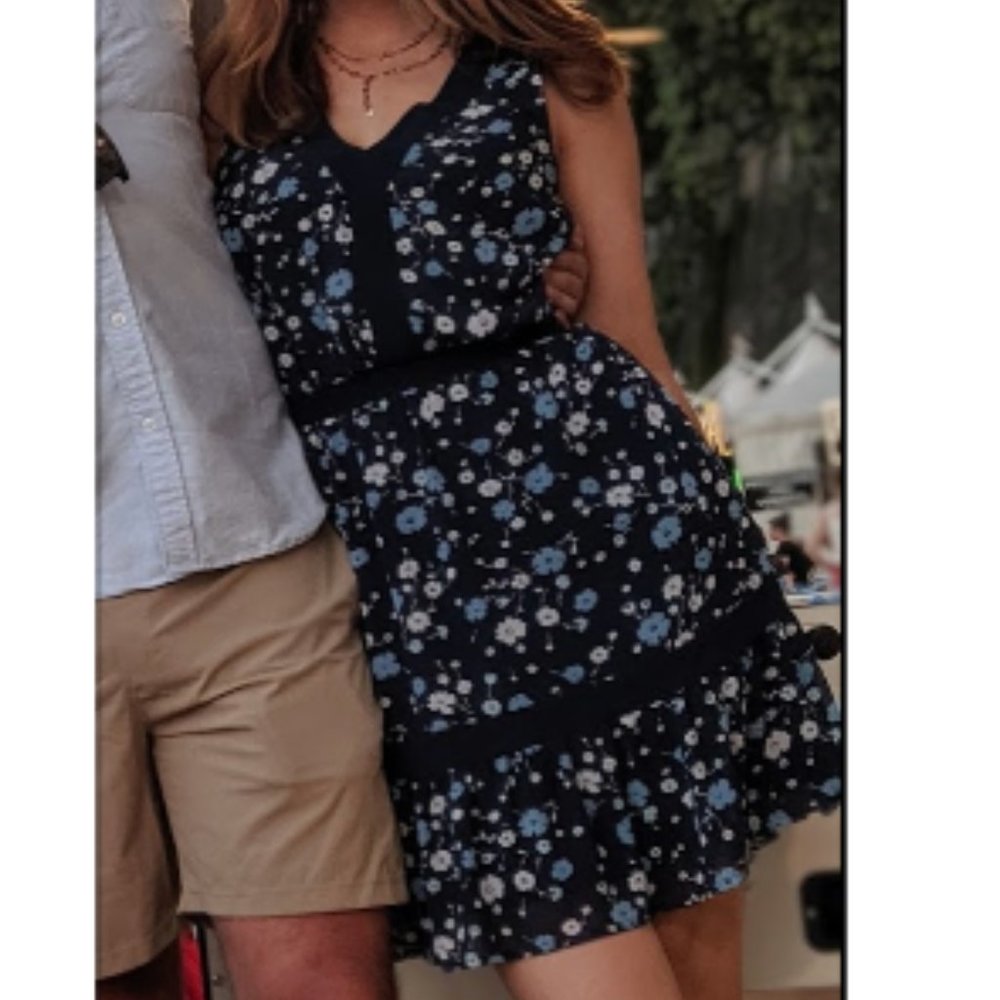 Michael Kors Navy Blue Sleeveless Dress (size M)